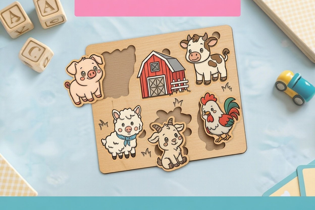 Ensemble de Puzzles en Bois - vue 3