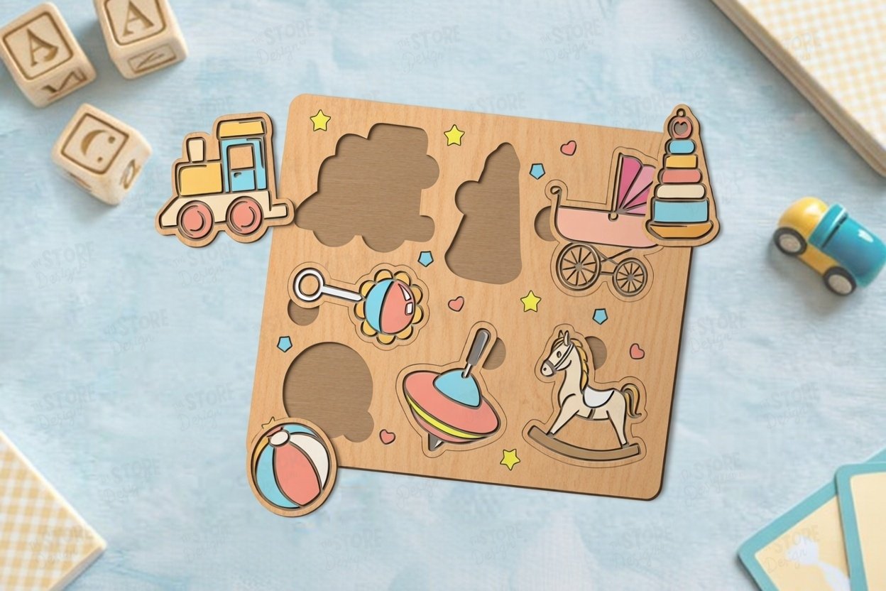 Ensemble de Puzzles en Bois - vue 4